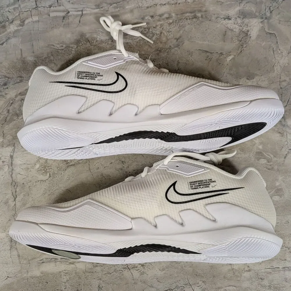 Nike Air Zoom Vapor Pro HC Men's 10.5 Hard Court White Tennis Shoes CZ0220-124 a